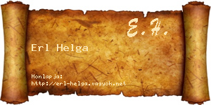 Erl Helga névjegykártya